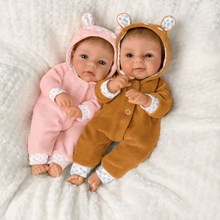 Load image into Gallery viewer, The Ashton - Drake Galleries Oh Deer! The Twins are Here! Lifelike So Truly Real® Baby Twin Dolls Poseable with Soft RealTouch® Vinyl Skin Hand Rooted Hair by Master Doll Artist Sherry Rawn 14&quot;-Inches - RCE Global Solutions
