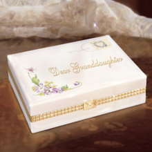 Load image into Gallery viewer, The Bradford Exchange Dear Granddaughter With Love Letter Heirloom Porcelain® Music Box 5&quot;-Inches - RCE Global Solutions
