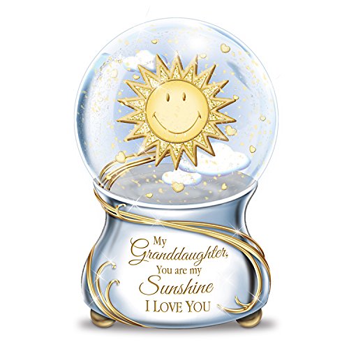 The Bradford Exchange Musical Glitter Globe for Granddaughter with Poem Card: Theby - RCE Global Solutions