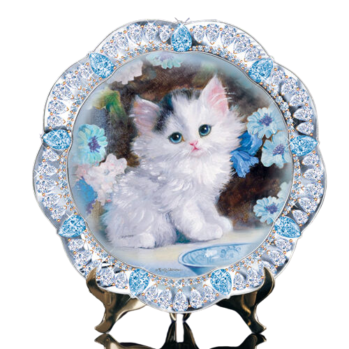 The Bradford Exchange Blue Eyed Beauty Kitten Collector Plates 7.7-inches - RCE Global Solutions