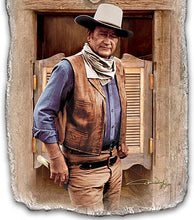 Load image into Gallery viewer, The Bradford Exchange John Wayne Limited Edition Tribute Wall Clock with Sculpted Stone Look - RCE Global Solutions
