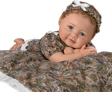 Load image into Gallery viewer, The Ashton - Drake Galleries Camo Cutie Fully Poseable Weighted Lifelike Realistic Baby Girl Doll with Camo Outfit and Blanket by Ping Lau 18&quot; - RCE Global Solutions
