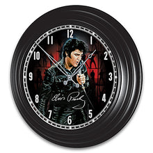 Load image into Gallery viewer, The Bradford Exchange Elvis Presley Indoor and Outdoor LED Illuminated Self Setting Atomic Clock by Bruce Emmett 14-inches - RCE Global Solutions
