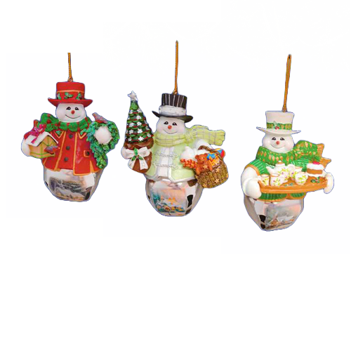 The Bradford Exchange Snow-Bell Holidays Ornament Set of 3 Christmas Decoration by Thomas Kinkade