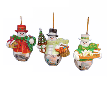 Load image into Gallery viewer, The Bradford Exchange Snow-Bell Holidays Ornament Set of 3 Christmas Decoration by Thomas Kinkade - RCE Global Solutions
