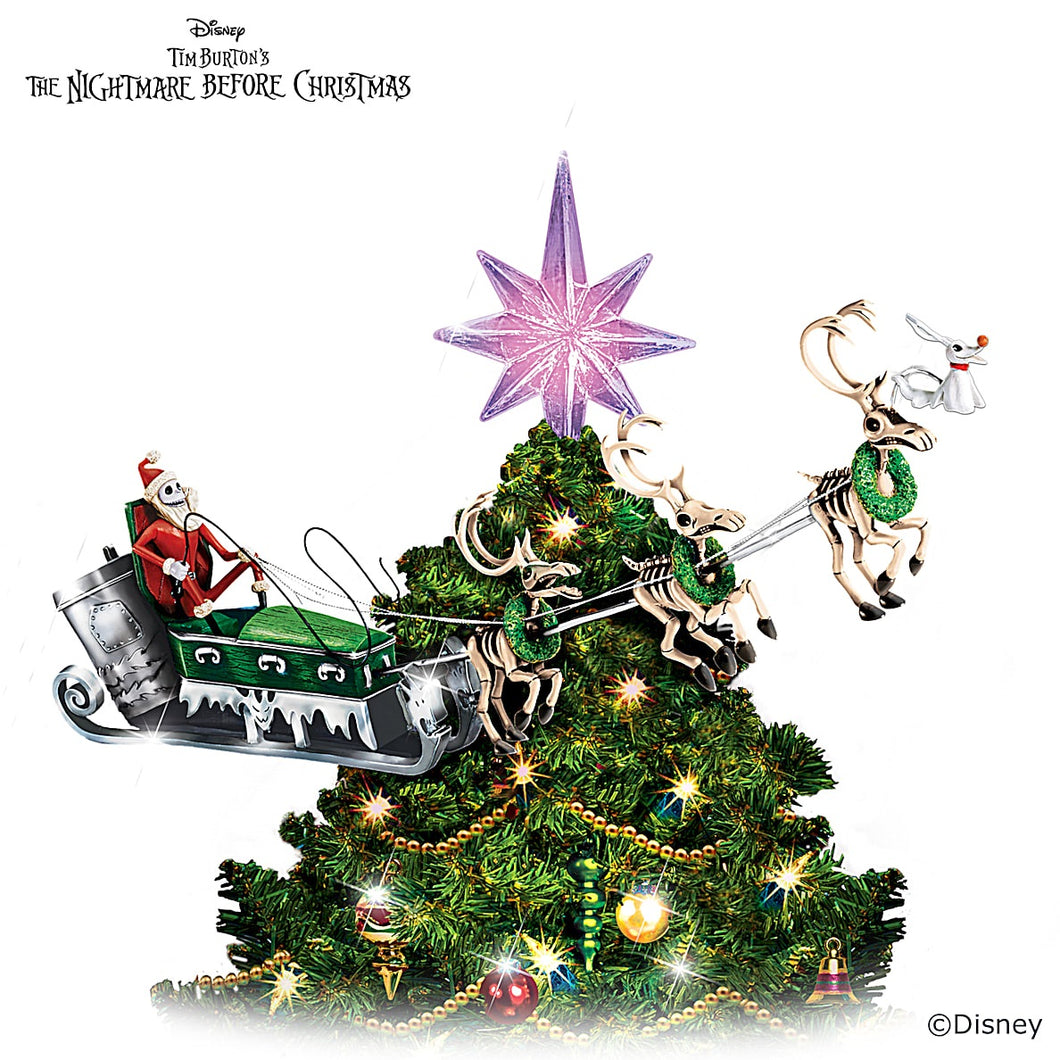 Bradford Exchange The Nightmare Before Christmas Light-Up Rotating Tree Topper - RCE Global Solutions