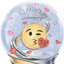 Load image into Gallery viewer, The Bradford Exchange Daughter, You Make My Heart Smile Musical Emoji Glitter Globe - RCE Global Solutions
