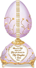 Load image into Gallery viewer, The Bradford Exchange Daughter, Wherever Life Takes You Porcelain Butterfly Faberge-Inspired Egg-Shaped Music Box Featuring 80 Hand-Set Jewels &amp; Adorned with 22K Gold-Plated Accents - RCE Global Solutions
