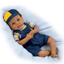 Load image into Gallery viewer, The Ashton - Drake Galleries Just Too Cute Jackson So Truly Real® Lifelike &amp; Realistic Weighted African American Baby Boy Doll by Linda Murray 18-inches - RCE Global Solutions
