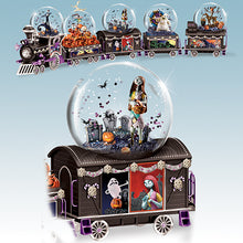 Load image into Gallery viewer, The Bradford Exchange Nightmare Before Christmas Glitter Globe Train Sally Spooky Graveyard Picnic Issue #4 - RCE Global Solutions
