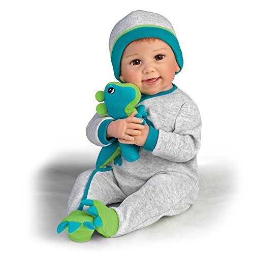 The Ashton-Drake Galleries Ryan and Rex with Hand-Rooted Hair So Truly Real® Lifelike & Realistic Weighted Newborn Baby Boy Doll 18-inches - RCE Global Solutions