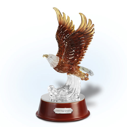 The Bradford Exchange Majestic Reflections Art Glass Sculpture: Soaring Grace - RCE Global Solutions