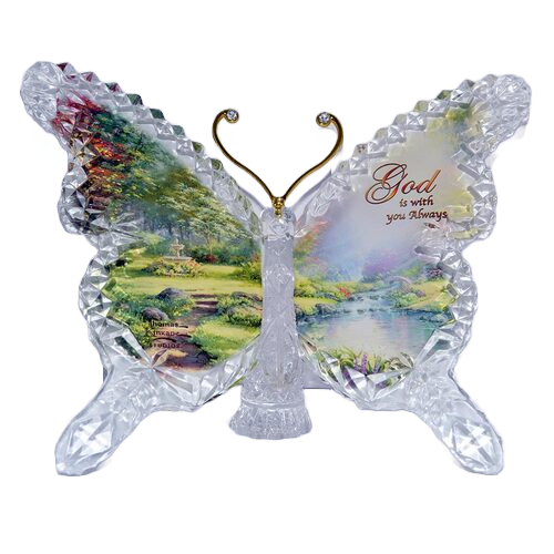 Bradford Thomas Kinkade Garden of Paradise Crystalline Butterfly Sculpture - GOD - RCE Global Solutions