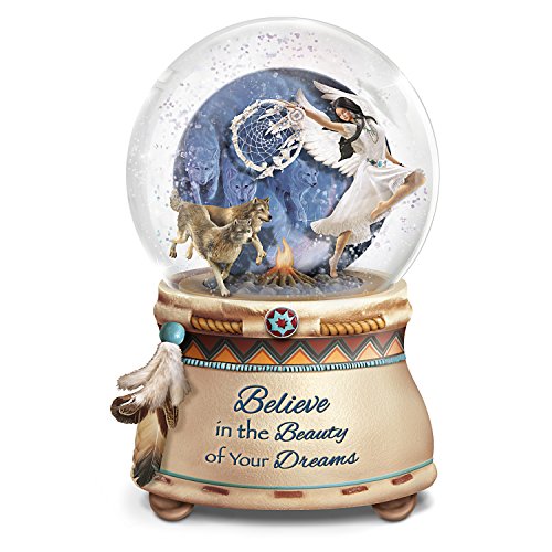 The Bradford Exchange Robin Koni Mystical Dreams Wolf Art Light Up Glitter Globe - RCE Global Solutions