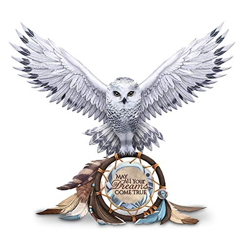 The Hamilton Collection Jody Bergsma May All Your Dreams Come True Hand-Painted Owl and Dreamcatcher Figurine