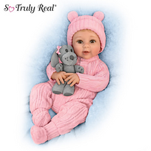 Load image into Gallery viewer, The Ashton - Drake Galleries Arianna Snuggle Pup Baby With Plush Dog RealTouch® Vinyl Skin So Truly Real® Lifelike &amp; Realistic Weighted Doll by Sherry Rawn 17-inches - RCE Global Solutions
