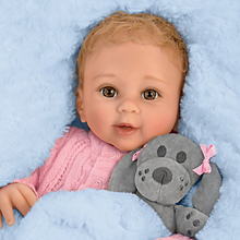 Load image into Gallery viewer, The Ashton - Drake Galleries Arianna Snuggle Pup Baby With Plush Dog RealTouch® Vinyl Skin So Truly Real® Lifelike &amp; Realistic Weighted Doll by Sherry Rawn 17-inches - RCE Global Solutions
