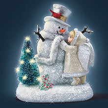 Load image into Gallery viewer, The Bradford Exchange Dona Gelsinger An Angels Touch Winter Wonders Illuminated Musical Snow Angel Snowman Figurine 6 Inches - RCE Global Solutions
