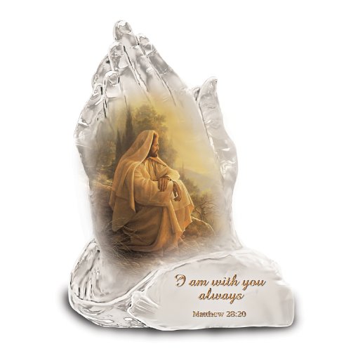 The Bradford Exchange Always with You Praying Hands Religious Art Collectible Figurine Issue #1