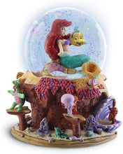 Load image into Gallery viewer, The Bradford Exchange Disney The Little Mermaid Musical Glitter Globe Featuring Ariel and Flounder - RCE Global Solutions
