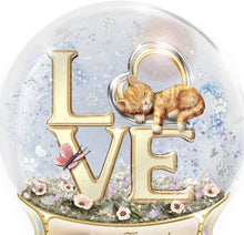 Load image into Gallery viewer, The Bradford Exchange Jurgen Scholz Kittens Leave Pawprints On Our Hearts Hand-Painted Glitter Globe - RCE Global Solutions
