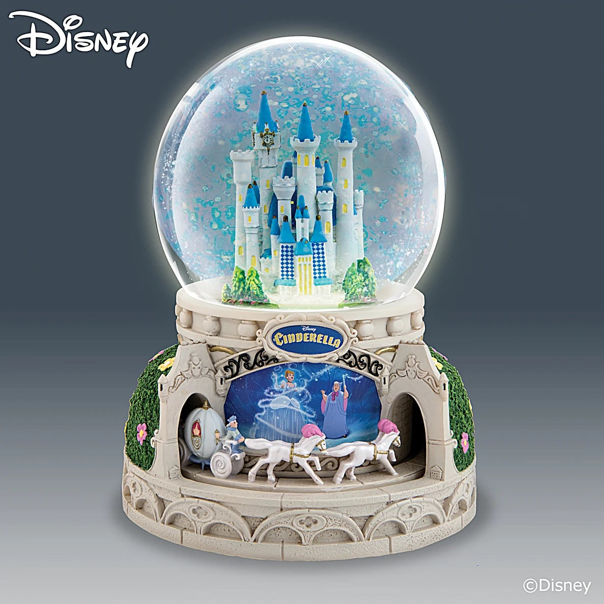 The Bradford Exchange Disney Cinderella Rotating Glitter Globe