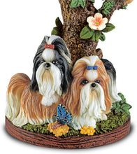 Load image into Gallery viewer, Shih Tzu Table Lamp with Linda Picken Art and Sculpted Base by The Bradford Exchange - RCE Global Solutions
