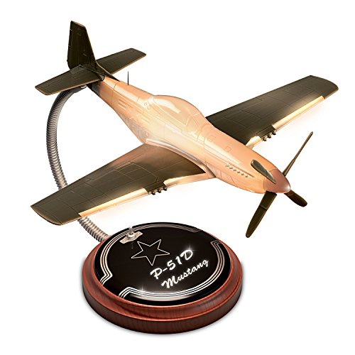 The Bradford Exchange P 51D Mustang WWII Fighter Plane Accent Lamp Lights Up - RCE Global Solutions