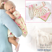 Load image into Gallery viewer, The Ashton - Drake Galleries Lily Rose TrueTouch® Authentic Silicone Baby Girl Doll With 7-Piece Layette Set Weighted Fully Poseable with Hand-Rooted Hair &amp; Inset Eyes by Michelle Fagan 21&quot;-Inches - RCE Global Solutions
