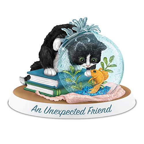 The Hamilton Collection Kayomi Harai an Unexpected Friend Cat-Themed Glitter Globe Figurine - RCE Global Solutions