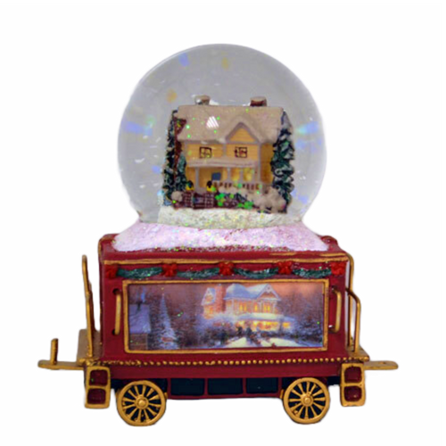 The Bradford Exchange Wonderland Express Miniature Snow Globe Collection: Celebrate The Season Christmas Decoration by Thomas Kinkade Issue #11