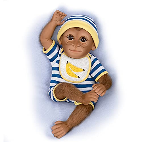 The Ashton - Drake Galleries Kirby So Truly Real® Lifelike Baby Boy Monkey Doll Realistic Poseable with Soft Hand Applied Mohair and RealTouch® Vinyl Skin 14