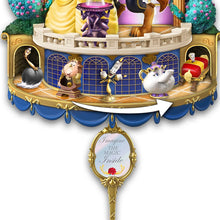 Load image into Gallery viewer, The Bradford Exchange Disney Beauty and The Beast Happily Ever After Illuminated Hand-Sculpted Wall Clock - RCE Global Solutions
