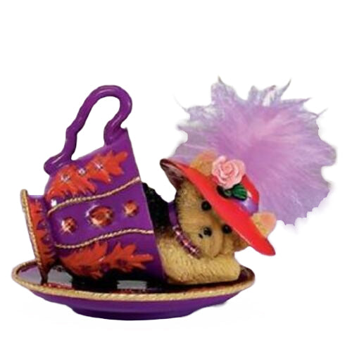 The Hamilton Collection Brimming with Charisma Yorkie Dog Tea Cup Figurine 3.5-Inches