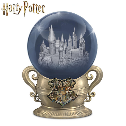 Harry Potter Laser-Etched Glass Orb Lights Up With HOGWARTS House Colors - RCE Global Solutions