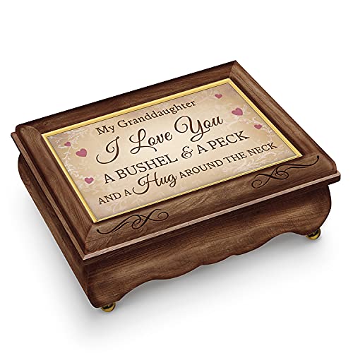 The Bradford Exchange Granddaughter, I Love You A Bushel and A Peck Handcrafted Wooden Music Box - RCE Global Solutions