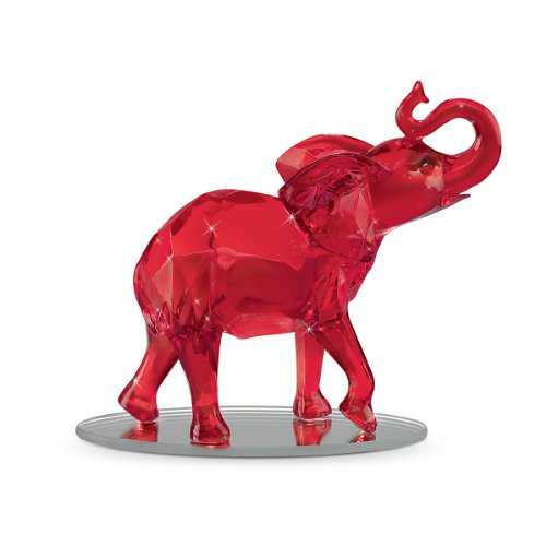 The Hamilton Collection Blake Jensen Elephant Figurine with Mirrored Base: Matriarch of The Red Diamond - RCE Global Solutions