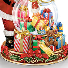 Load image into Gallery viewer, The Bradford Exchange Wishes Come True Illuminated Musical Snowglobe Sculpted Santa by Thomas Kinkade 7.5-inches - RCE Global Solutions
