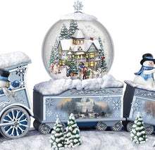 Load image into Gallery viewer, The Bradford Exchange Thomas Kinkade Snowfall Express Illuminated Snowglobe Train - RCE Global Solutions
