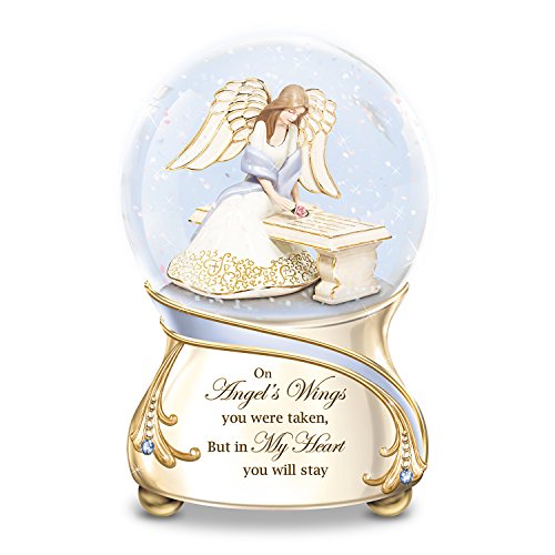 The Bradford Exchange Remembrance Porcelain Musical Glitter Globe with Angel and Swarovski Crystals - RCE Global Solutions