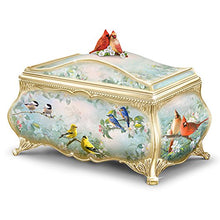 Load image into Gallery viewer, The Bradford Exchange Joe Hautman Songbird Artwork Porcelain Music Box with 22K Gold Sentiment - RCE Global Solutions
