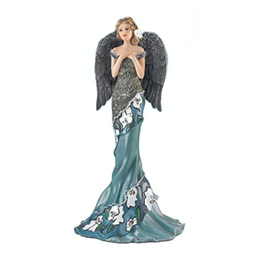 The Hamilton Collection Enchanting Angel of The Night Figurine Moonlight Garden Angels of Tiffany Collection 7.25