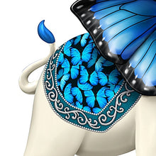 Load image into Gallery viewer, The Hamilton Collection Blue Morpho Butterfly and Elephant Collectible Hand-Painted Figurine - RCE Global Solutions
