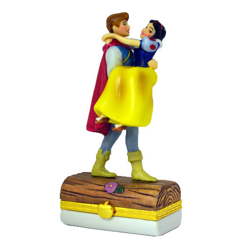 The Bradford Exchange Disney Snow White and the Seven Dwarfs Snow White and The Prince Limoges-Style Box Issue #6 Handcrafted Painted Heirloom Porcelain with 22K Gold Clasps 3"-Inches