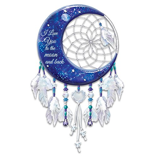 The Bradford Exchange I Love You to The Moon and Back Dreamcatcher with Fiber Optic and LED Illumination Wall Decor