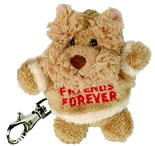 Bukowski Design Friends Forever Key Ring the Schnauzer Dog Brown Super Soft High Quality Plush Stuffed Animal Toy 3” - RCE Global Solutions