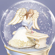 Load image into Gallery viewer, The Bradford Exchange Remembrance Porcelain Musical Glitter Globe with Angel and Swarovski Crystals - RCE Global Solutions
