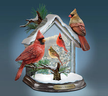 Load image into Gallery viewer, The Bradford Exchange Winter&#39;s Treasures Cardinals Season&#39;s Splendor Illuminated Songbird Sculpture by Hautman Brothers 7-inches - RCE Global Solutions
