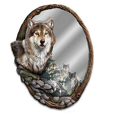 Load image into Gallery viewer, The Bradford Exchange Al Agnew Reflections of Nature Fully Sculpted Wolf Mirror - RCE Global Solutions
