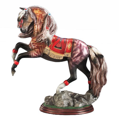 Bradford Exchange War Bird The Spirit of the Painted Pony Native Horse Figurine - RCE Global Solutions